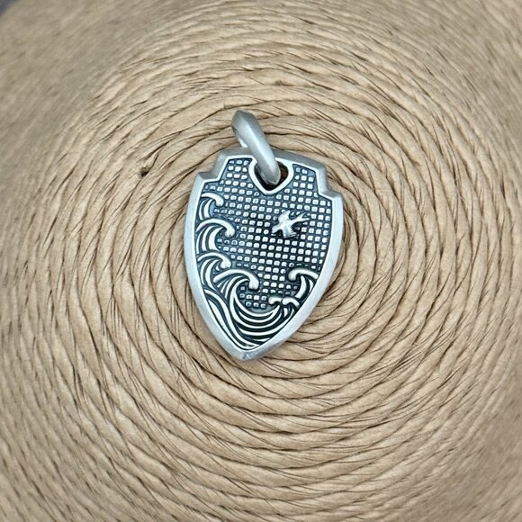 David Yurman Other - David Yurman Shield Waves Enhancer Pendant .925 Sterling Silver